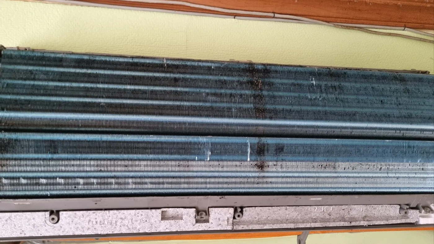 필터·핀 오염 — 산외면 에어컨청소 현장