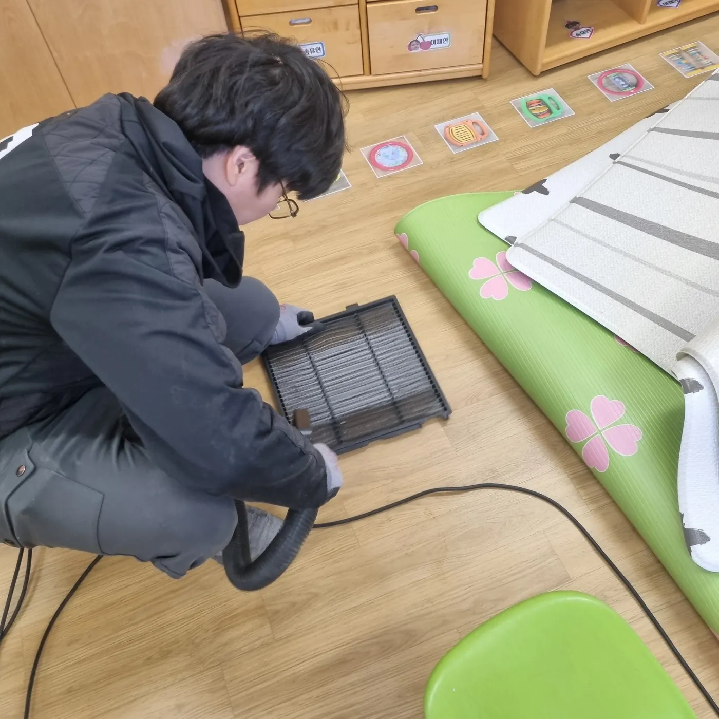 작업 진행 — 장수군 어린이집청소 현장