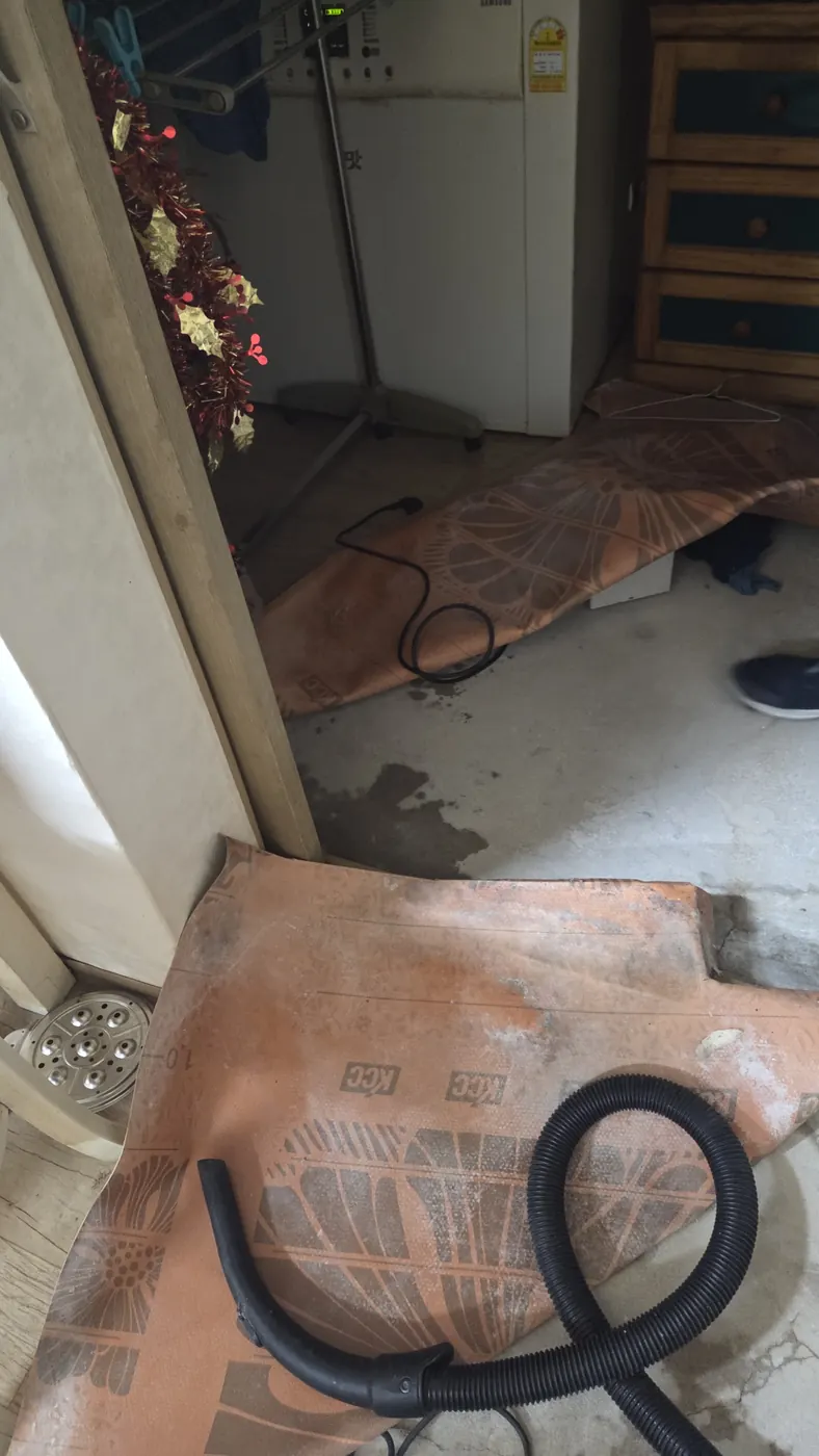 건조 진행 — 임실군 침수청소 현장