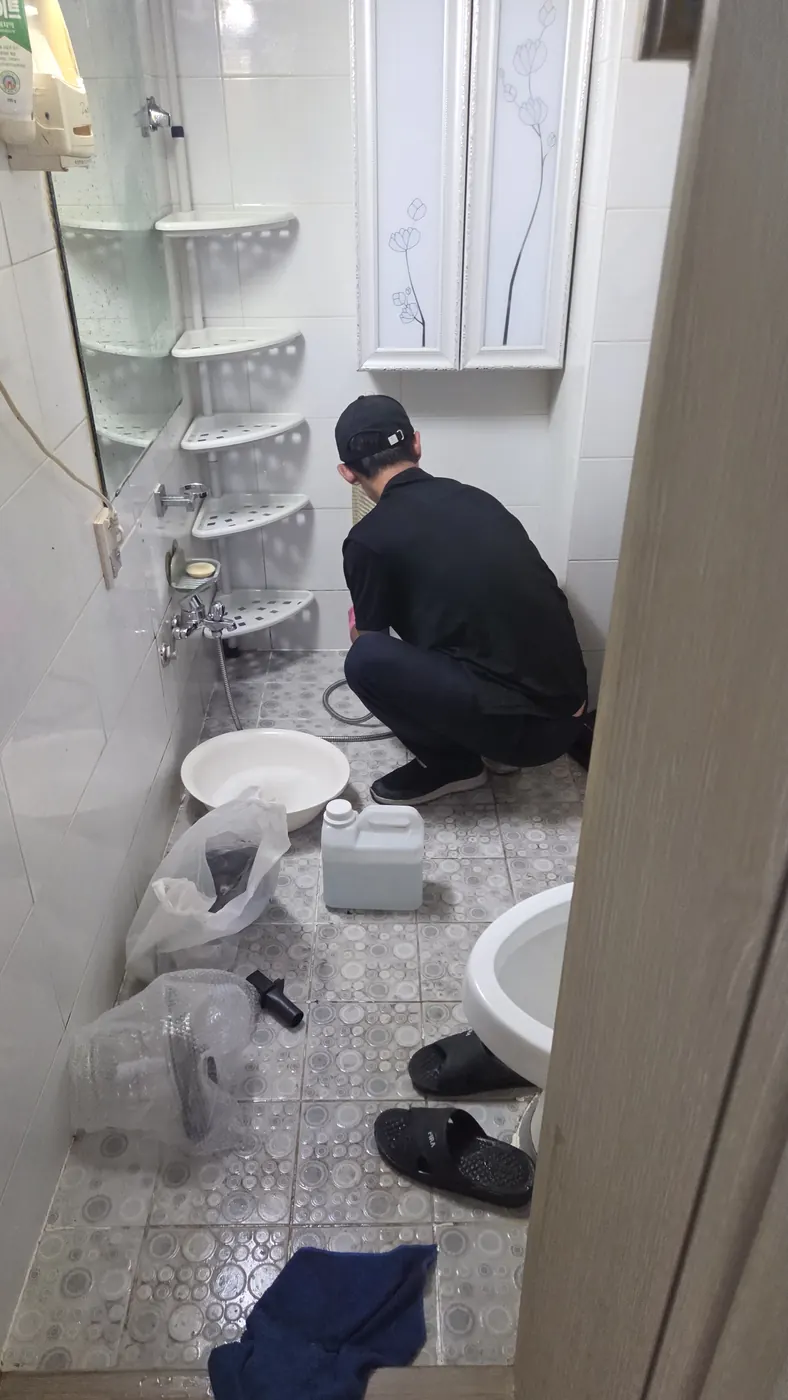 습식 진공 작업 — 고창군 침수청소 현장