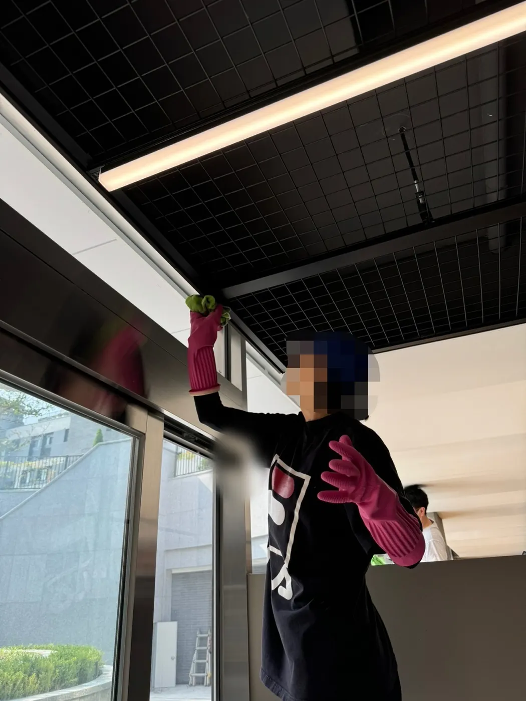 세정 진행 — 정읍시 헬스장청소 현장