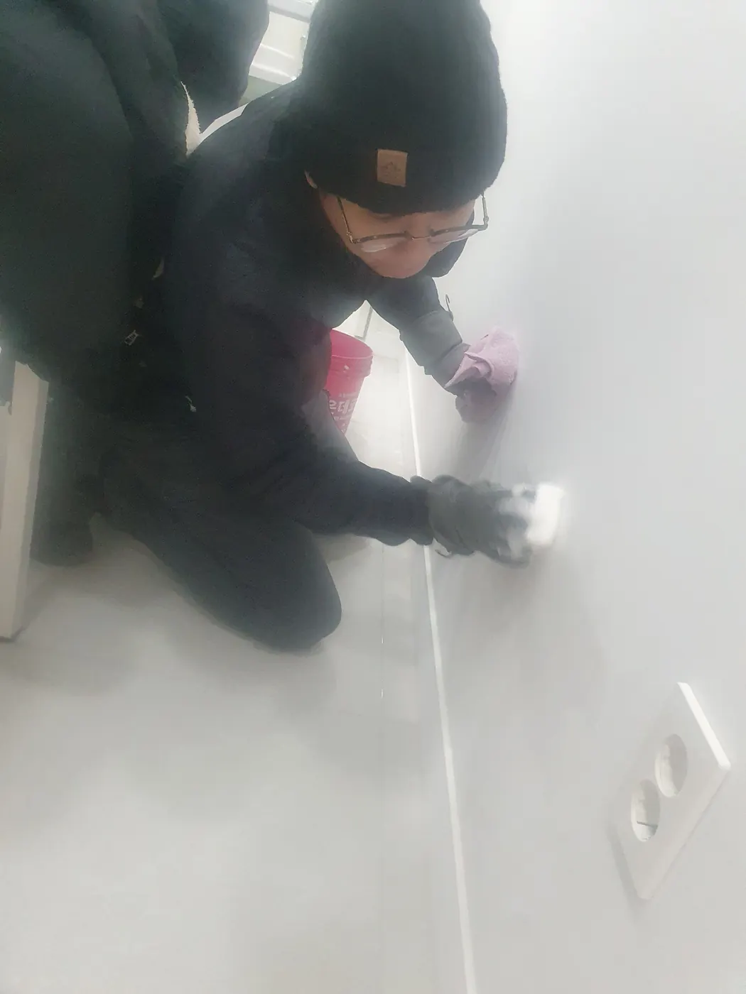 바닥 물걸레 마감 — 장수군 병원청소 현장