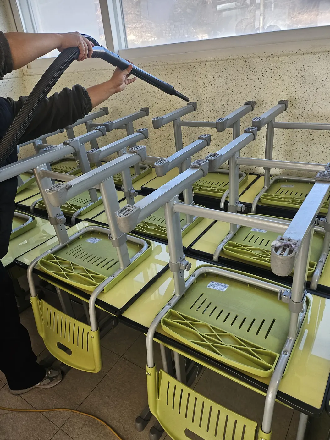 왁스 재코팅 — 하모동 학교청소 현장